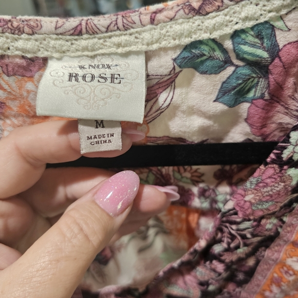 Knox rose tunic top in exotic multicolored print size M - Picture 4 of 4